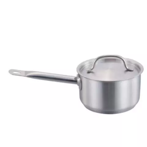 6 QT Stainless Steel Sauce Pan with Cover and Handle – Omcan