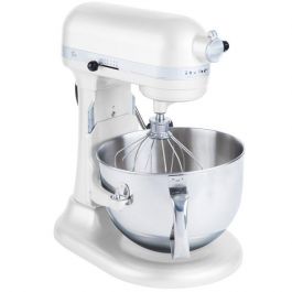 KitchenAid KP26M1XWH 10 Speed Stand Mixer w/ 6 qt Stainless Bowl &  Accessories, White