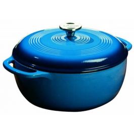 Lodge EC6D33 6 Qt. Caribbean Blue Enameled Cast Iron Dutch Oven