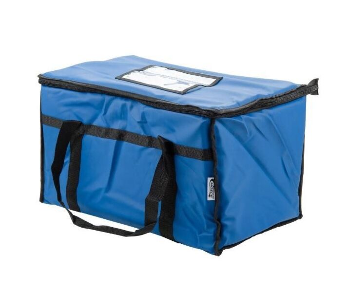 Choice Insulated Food Delivery Bag Pan Carrier Blue Nylon 23 x 13 x 15 Take Out and Delivery Bags Zanduco CA